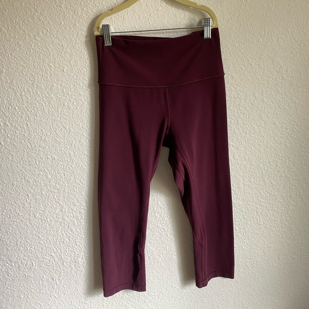 Lululemon Maroon Crop Leggings